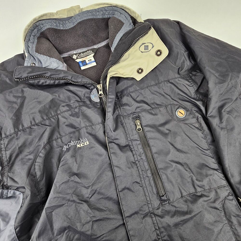 Columbia XCO Interchange Jacket Mens M Black Gray Storm Dry 3 in 1 Fleece 2006
